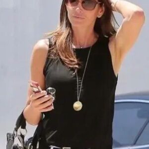 CAbi #5197 Iris Rockabilly Black Soft Stretchy Sleeveless Blouse Tank Top Medium